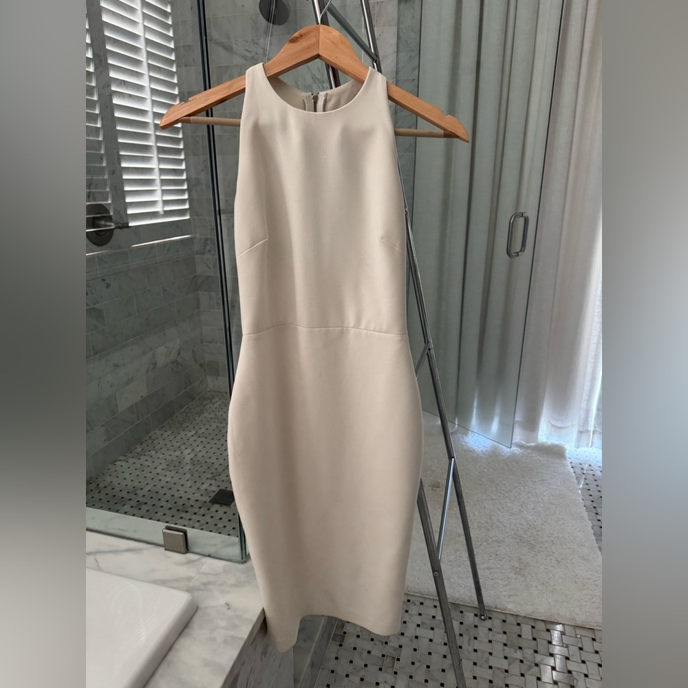 Size 2 White Likely Dress with functioning zipper down entire back